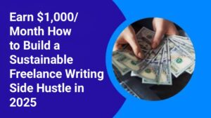 Earn $1,000 Month Free How to Build a Sustainable Freelance Writing Side Hustle in 2025